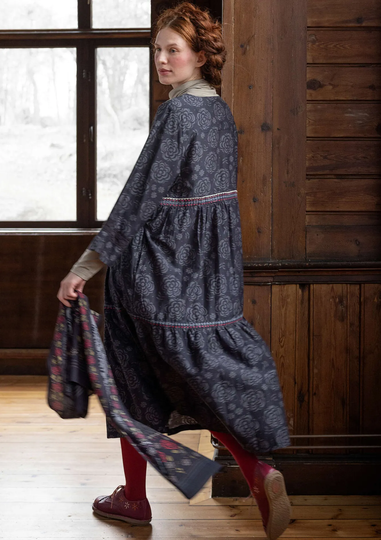 Gudrun Sjödén Webkleid „Kamelia“ aus Bio-Baumwolle/Seide