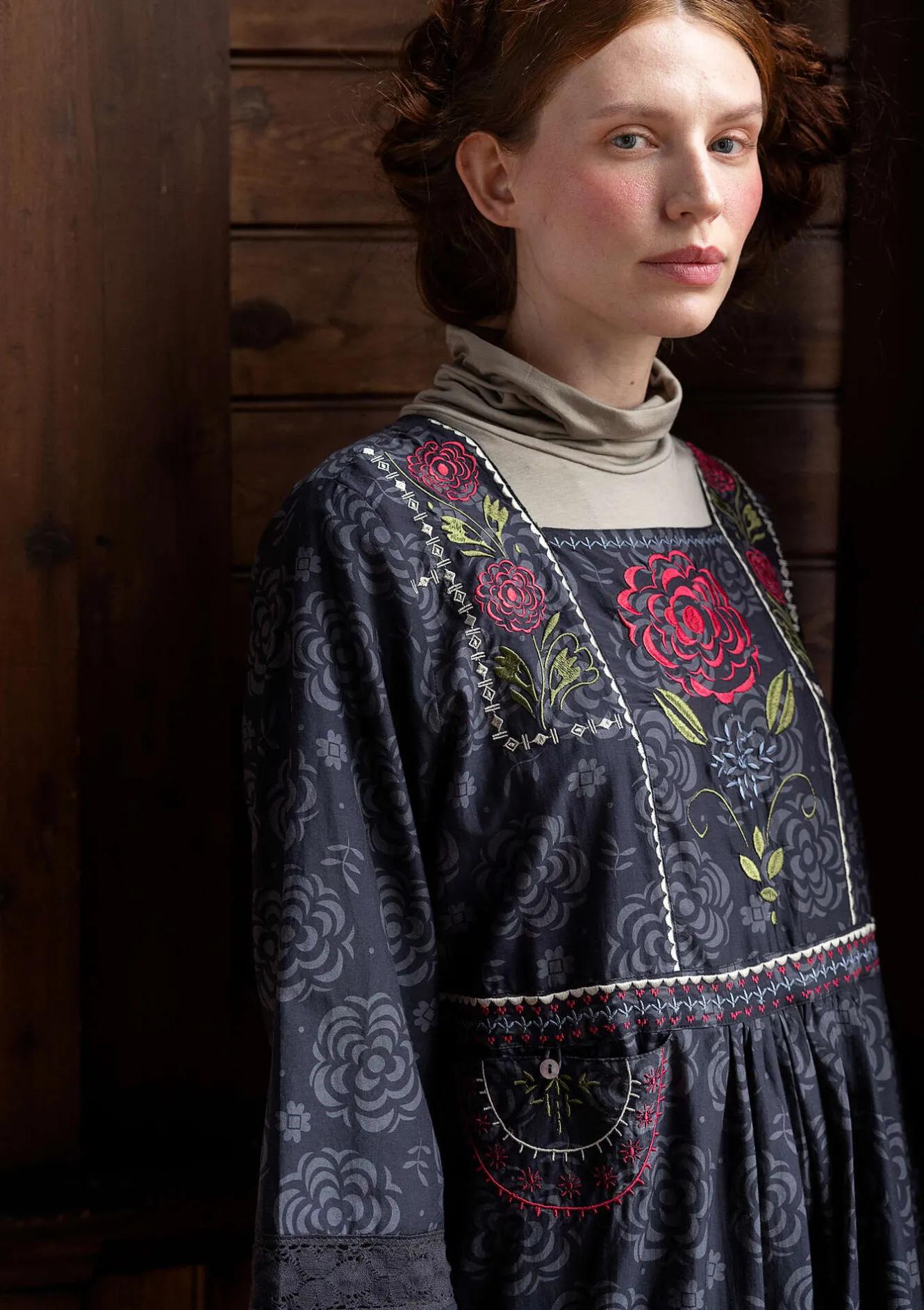 Gudrun Sjödén Webkleid „Kamelia“ aus Bio-Baumwolle/Seide