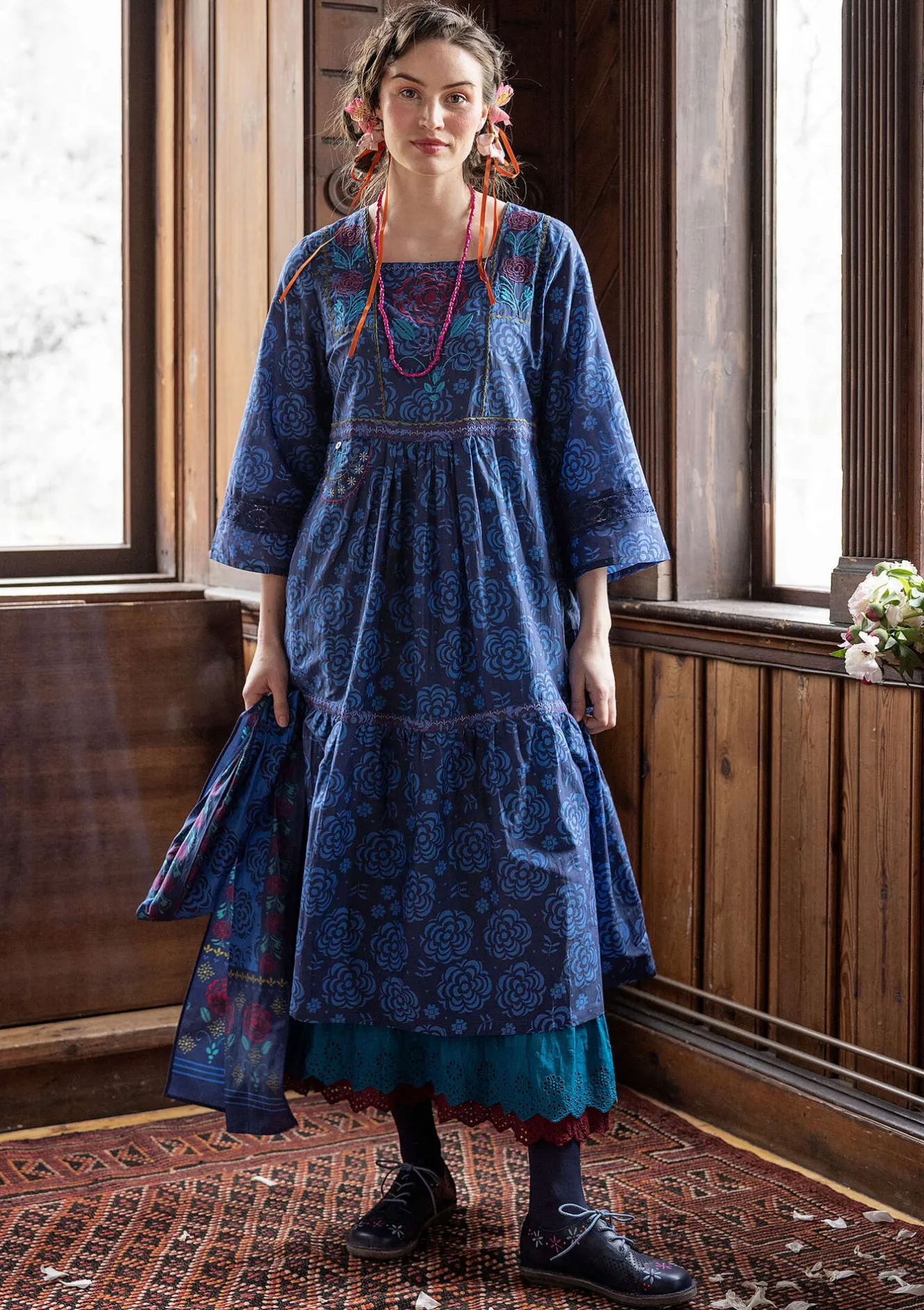 Gudrun Sjödén Webkleid „Kamelia“ aus Bio-Baumwolle/Seide