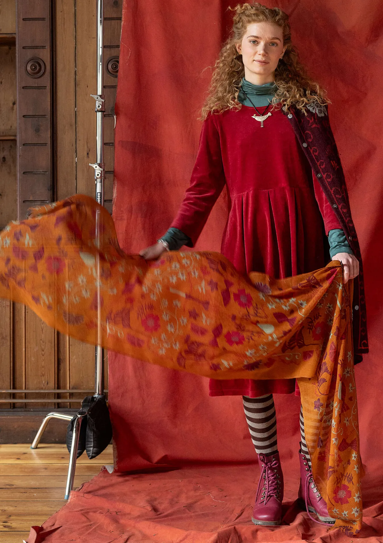 Gudrun Sjödén Webschal „Fyrverkeri“ aus Wolle