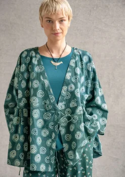 Gudrun Sjödén Wickelbluse „Clay“ aus Bio-Baumwolle