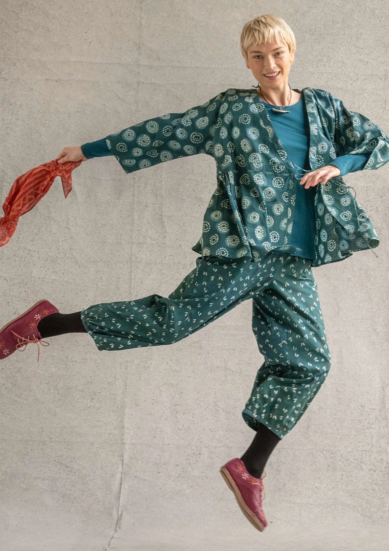 Gudrun Sjödén Wickelbluse „Clay“ aus Bio-Baumwolle