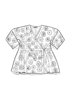 Gudrun Sjödén Wickelbluse „Clay“ aus Bio-Baumwolle